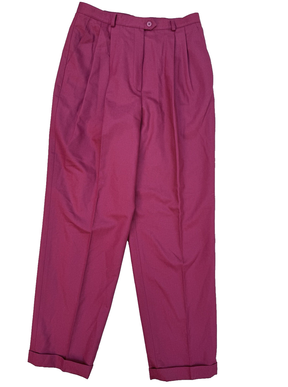 Lauren Ralph Lauren Poppy Red 100% Wool Jackson Hole Lined Pants Size 12 Vtg